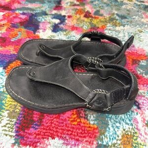 Timberland Black Leather Sandals
